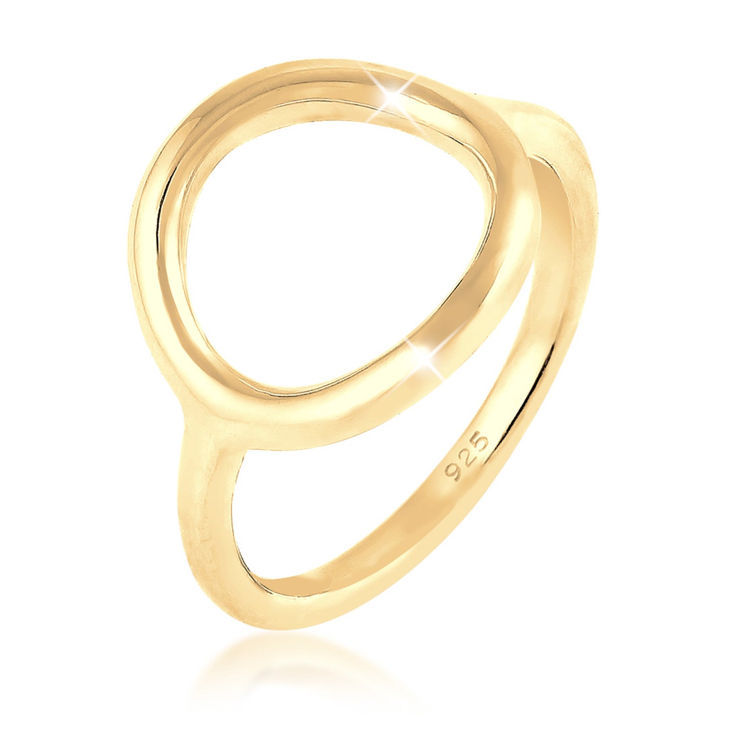 Gold - Elli | Ring Geo | 925 Sterling Silber vergoldet