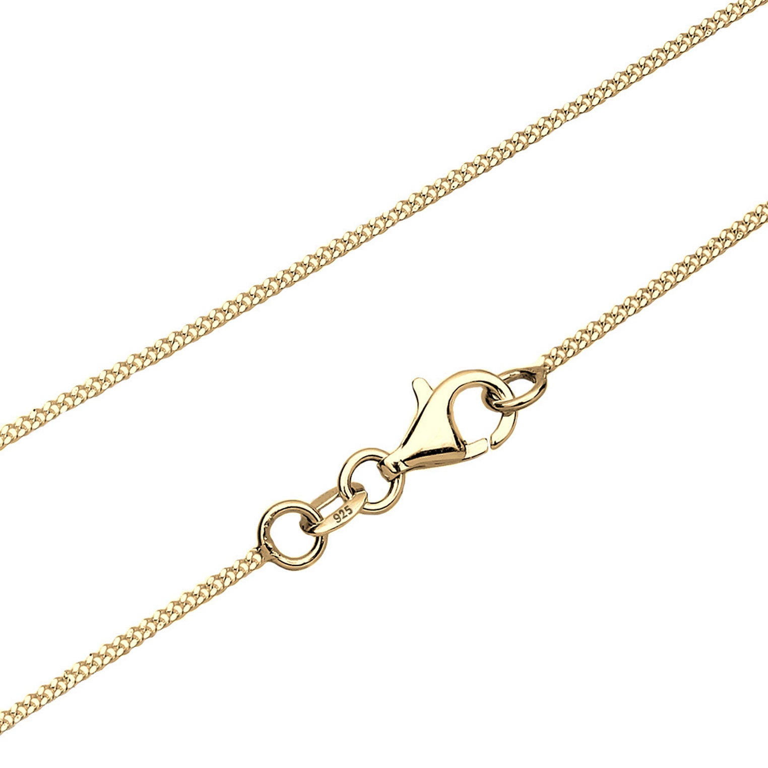 Gold - Elli | Halskette | Kristall ( Weiß ) | 925 Sterling Silber vergoldet