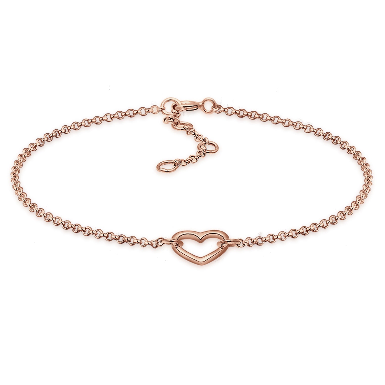 Roségold - Elli | Armband Herz | 925 Sterling Silber Rosegold