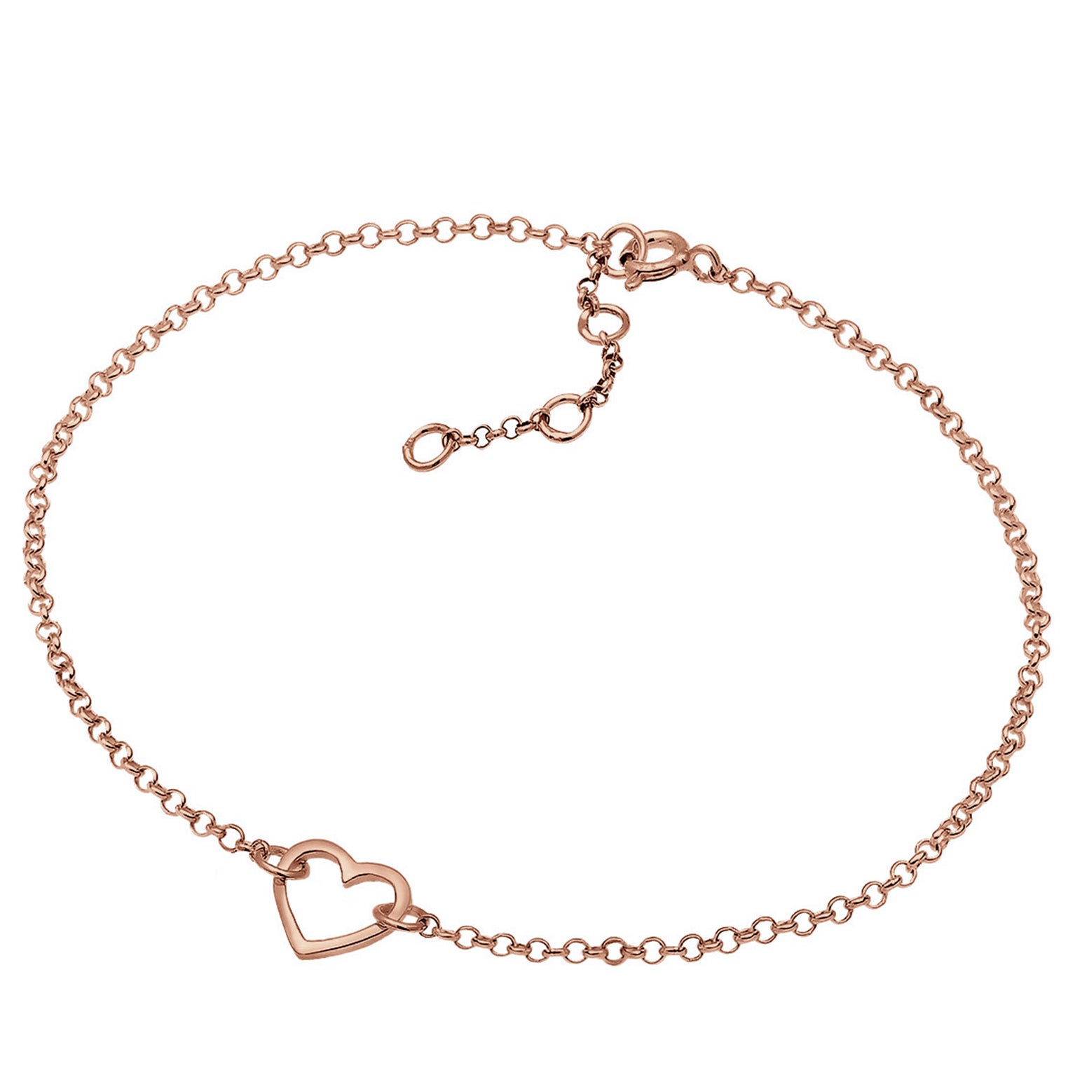 Roségold - Elli | Armband Herz | 925 Sterling Silber Rosegold