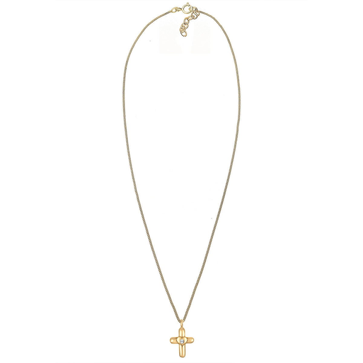 Gold - Elli | Halskette Herz | Mit Kristallen von Swarovski® (Weiß) | 925 Sterling Silber vergoldet