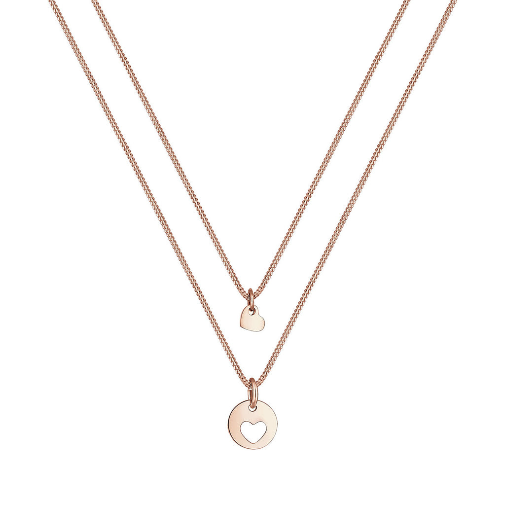 Roségold - Elli | Halskettenset Herz Mutter Kind | 925 Sterling Silber Rosegold
