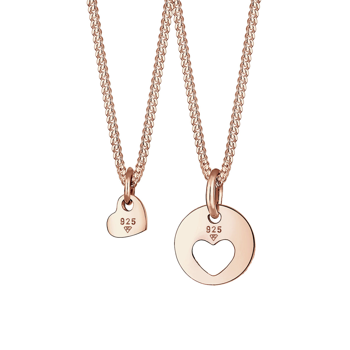 Roségold - Elli | Halskettenset Herz Mutter Kind | 925 Sterling Silber Rosegold