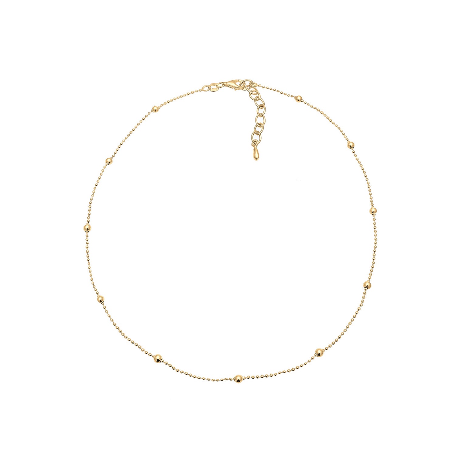 Gold - Elli | Kugel-Choker | 925 Sterling Silber vergoldet