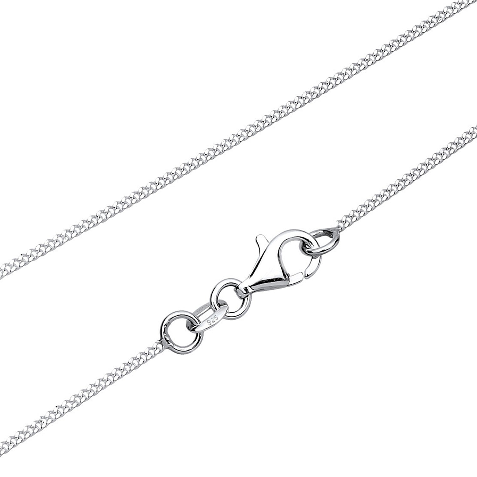 Silber - Elli | Halskette Kreis Plättchen | 925 Sterling Silber