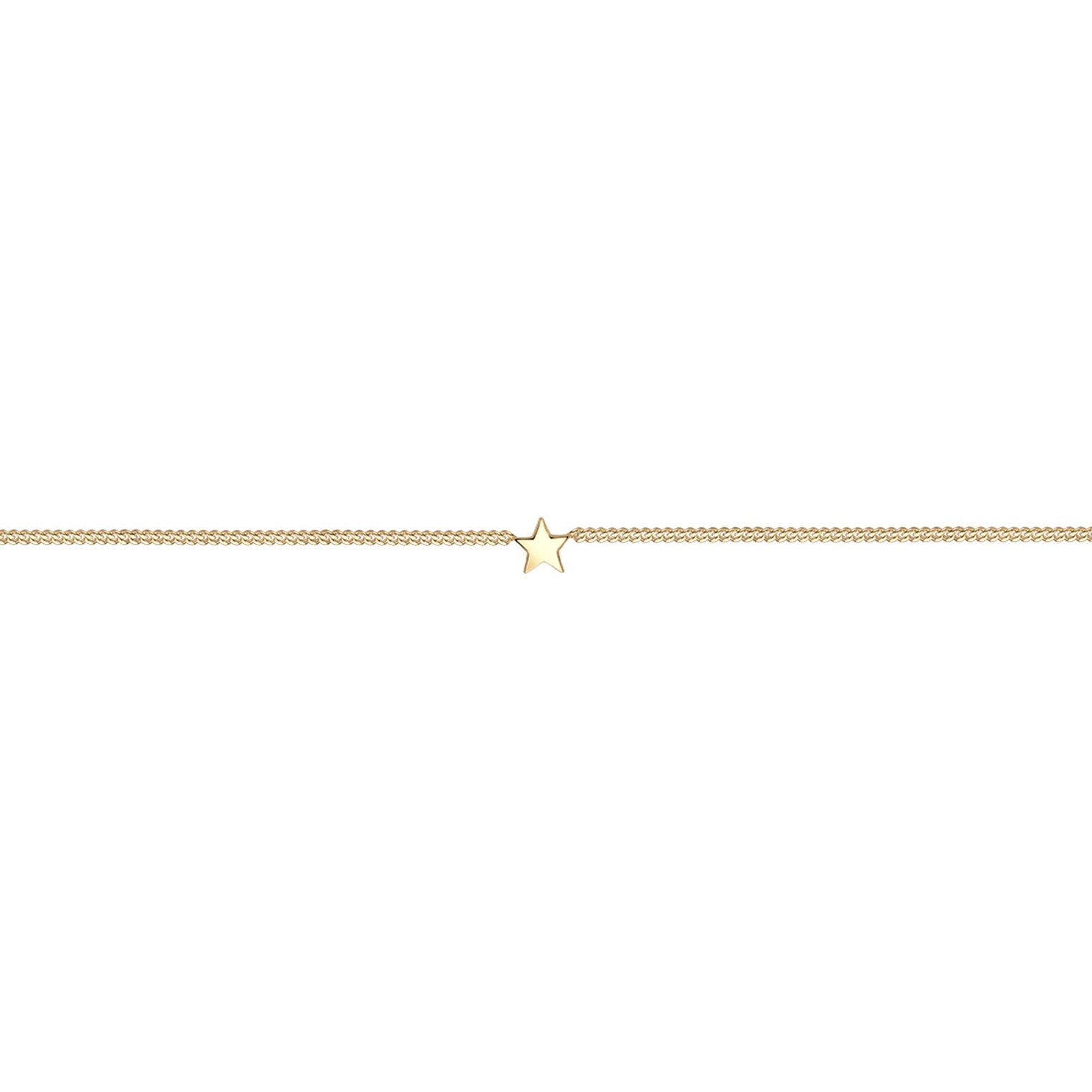 Gold - Elli | Choker Stern | 925 Sterling Silber vergoldet