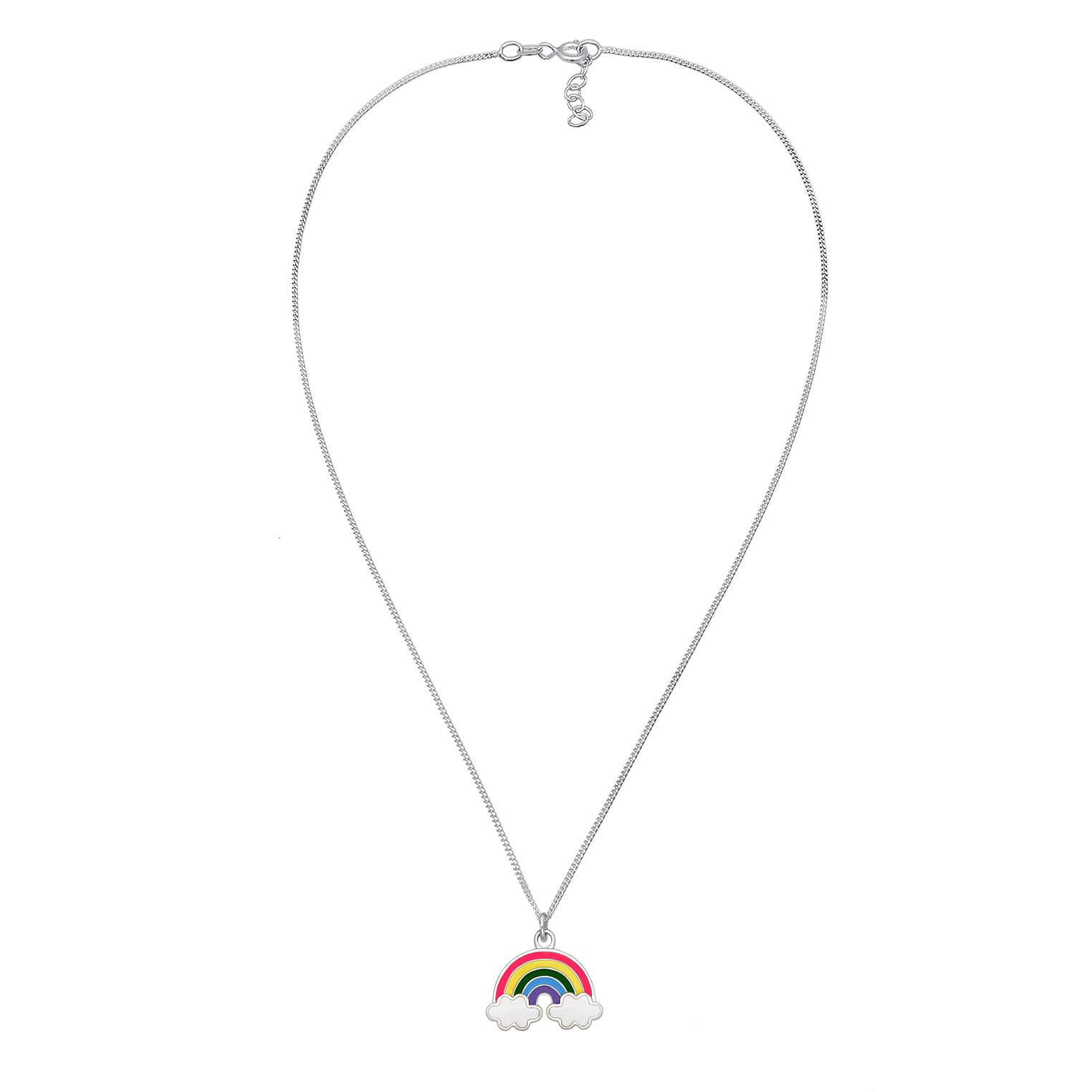 Silber - Elli | Halskette Regenbogen | 925er Sterling Silber