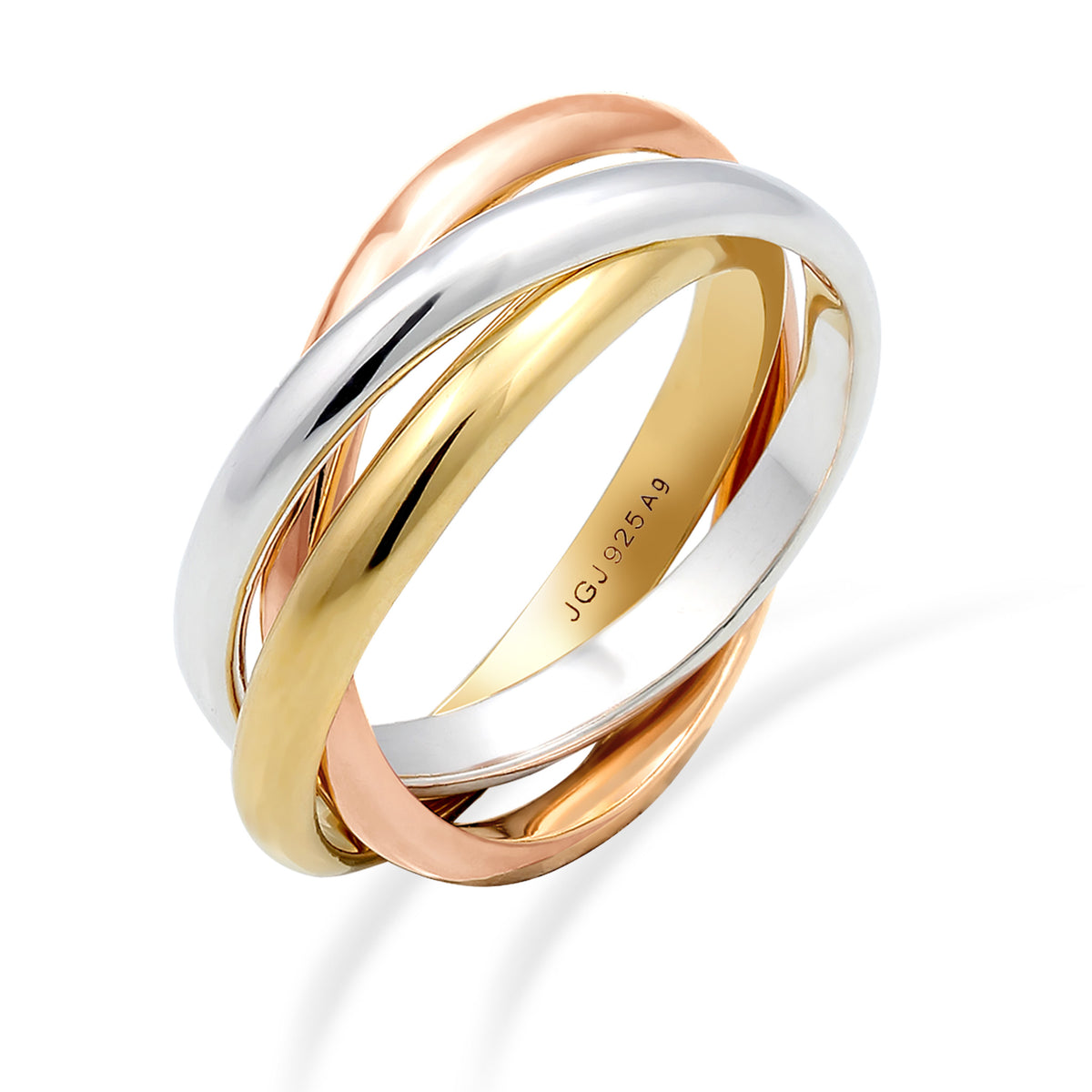 Dreifarbig - Elli | Ring | 925 Sterling Silber Rosegold