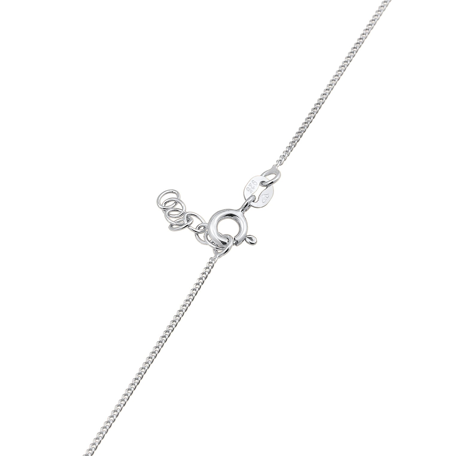 Silber - Elli | Halskette Krone | Mit Kristallen von Swarovski® (Weiß) & Emaille | 925er Sterling Silber