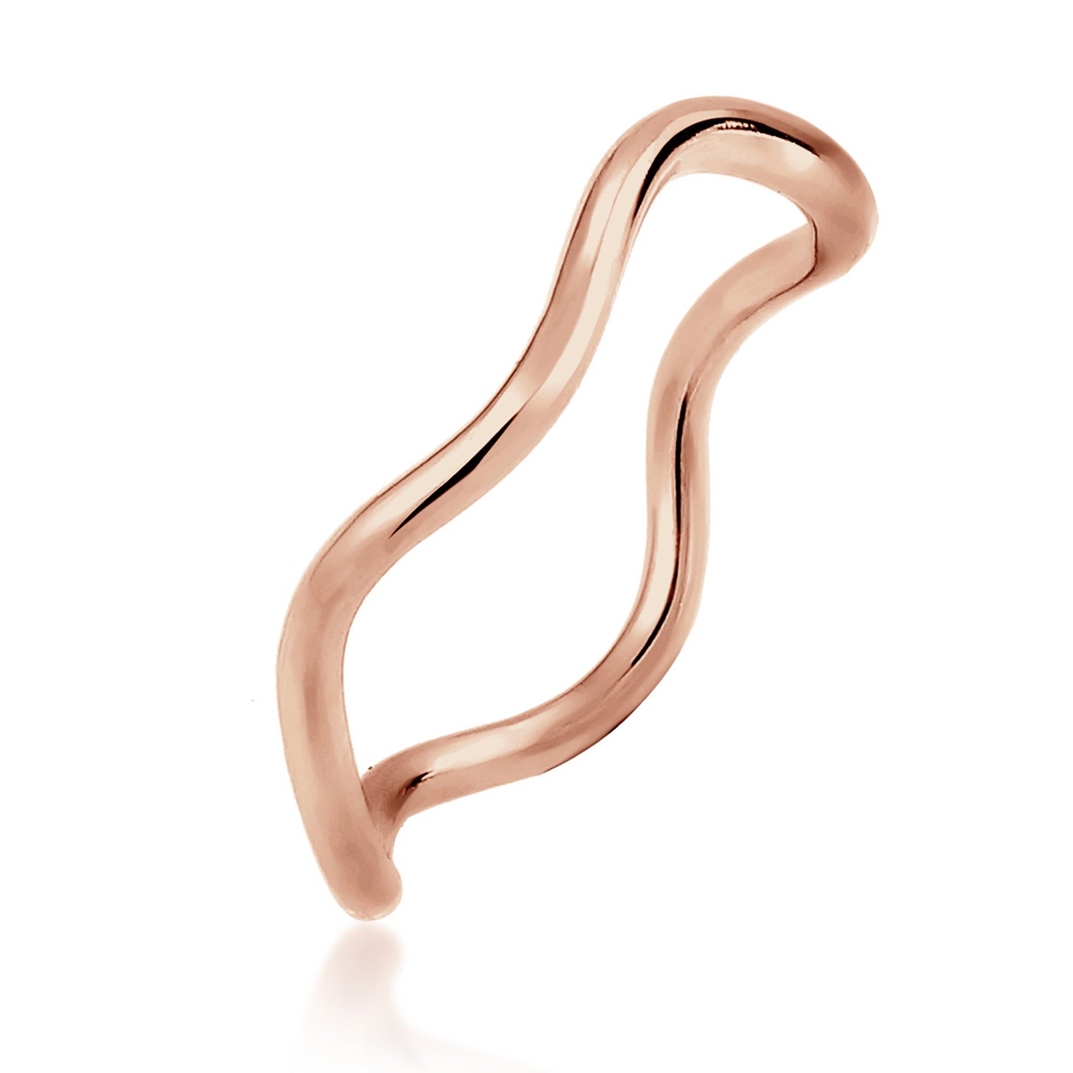 Roségold - Elli | Ring Welle | 925 Sterling Silber Rosegold