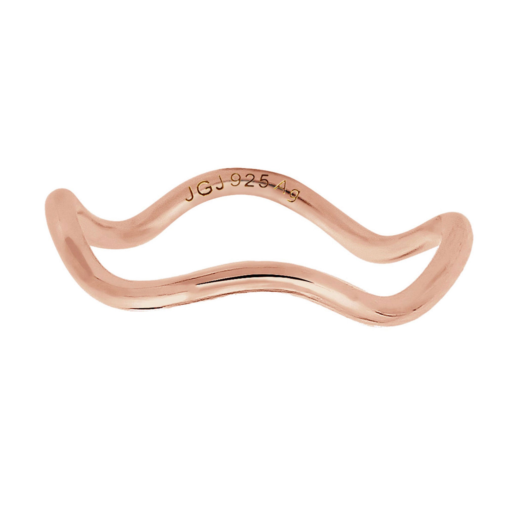 Roségold - Elli | Ring Welle | 925 Sterling Silber Rosegold