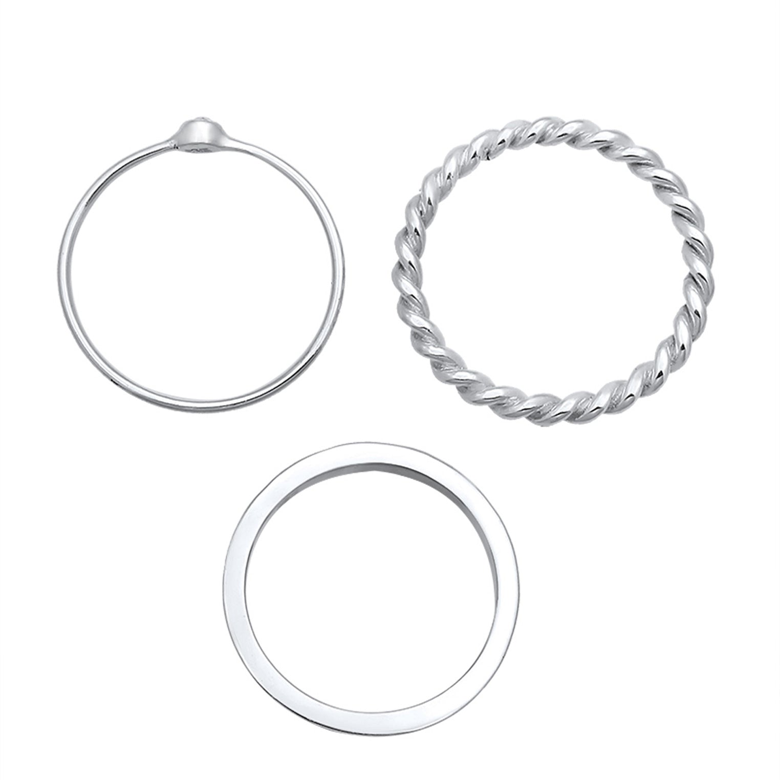 Silber - Elli | Solitär-Ring | Kristall ( Weiß ) | 925er Sterling Silber
