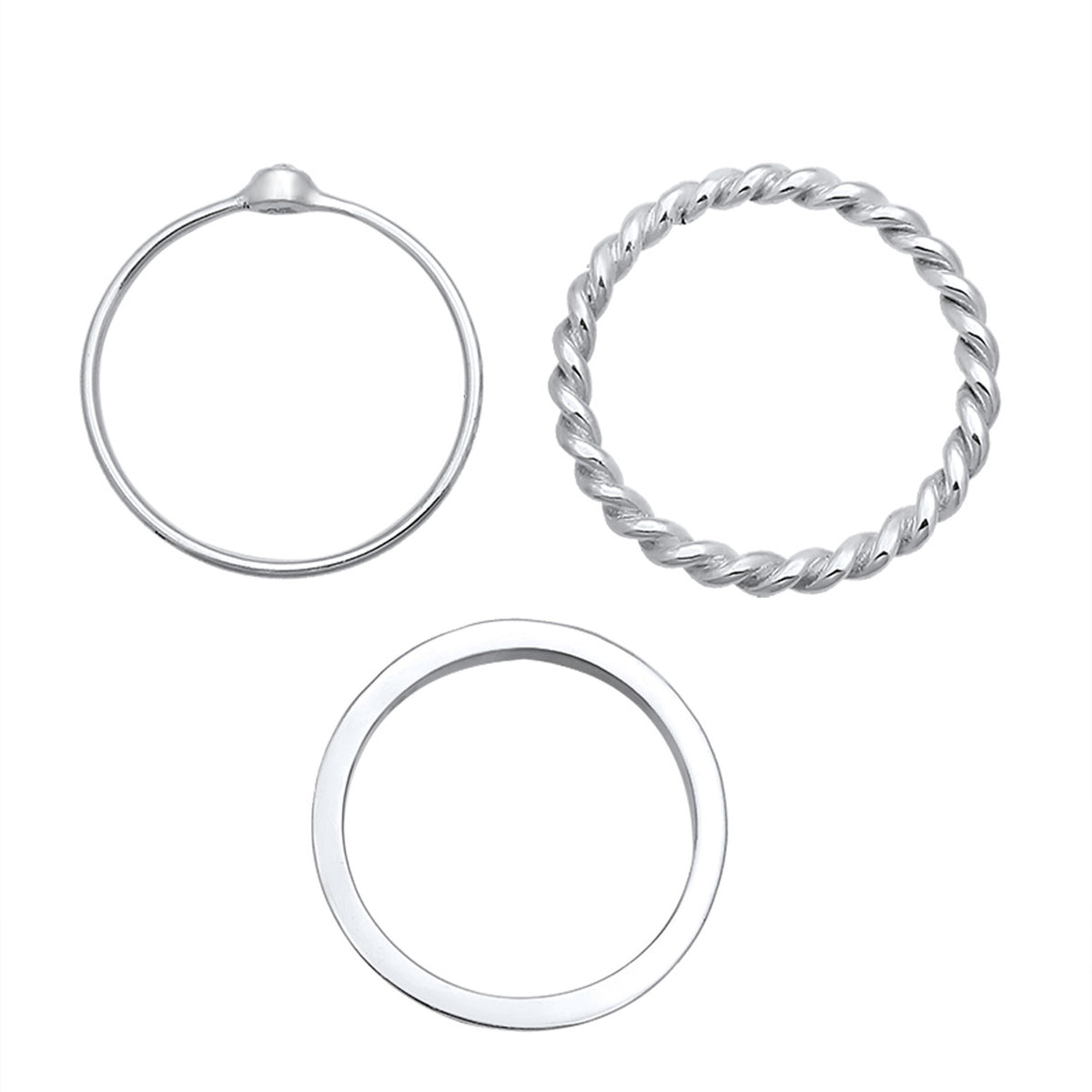 Silber - Elli | Solitär-Ring | Mit Kristallen von Swarovski® (Weiß) | 925er Sterling Silber