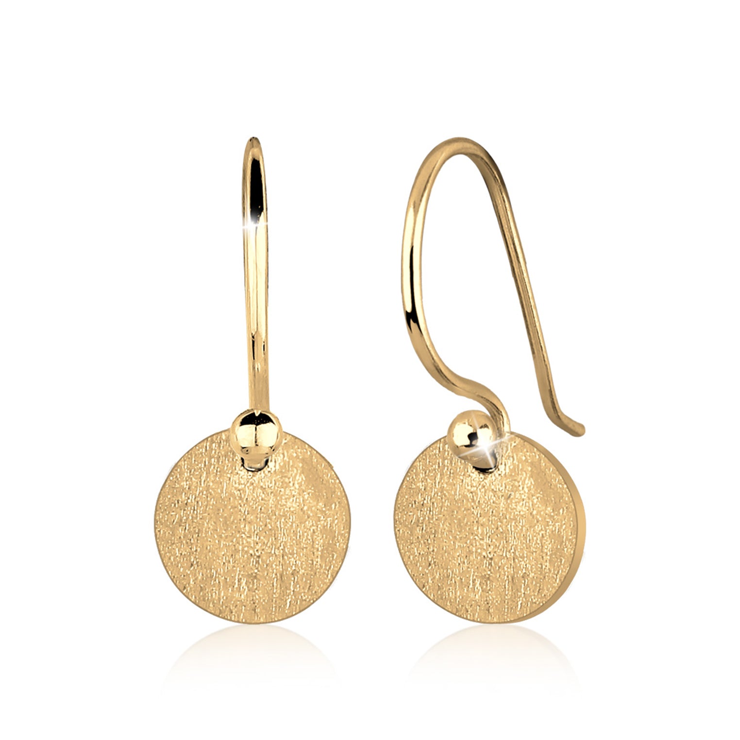 Gold - Elli | Ohrhänger Geo | 925 Sterling Silber vergoldet