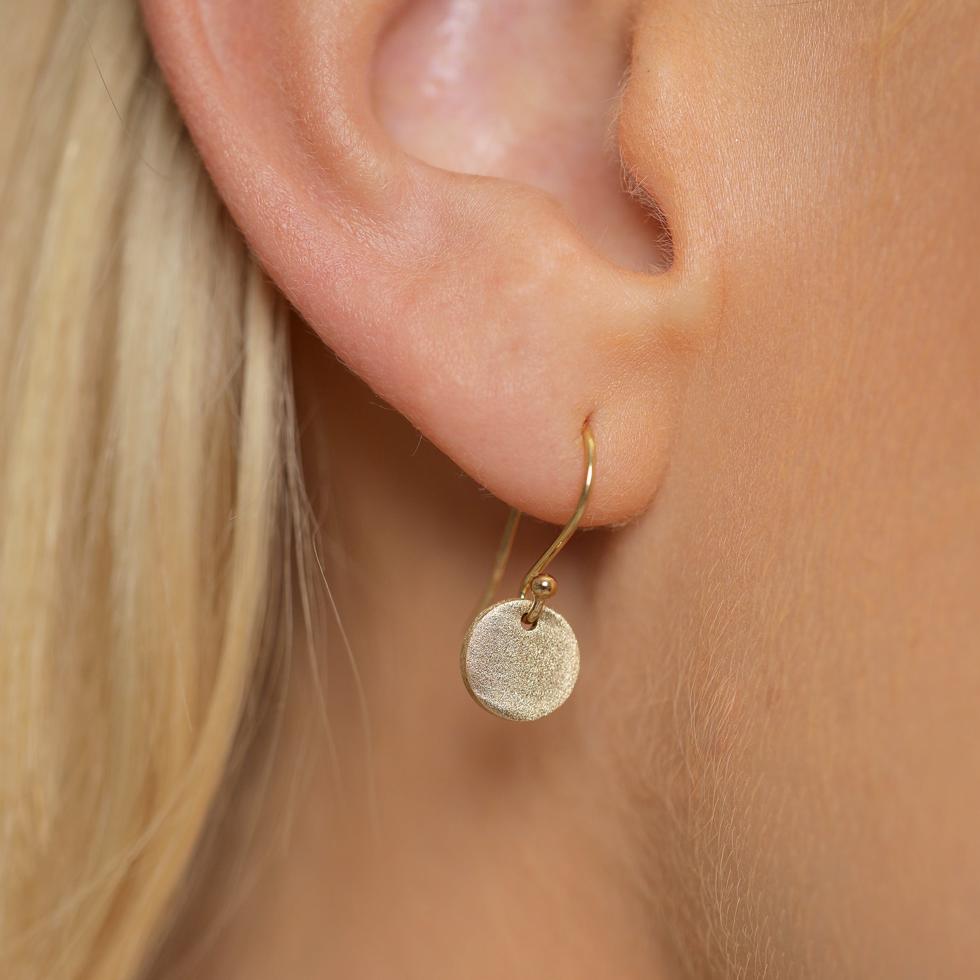 Gold - Elli | Ohrhänger Geo | 925 Sterling Silber vergoldet
