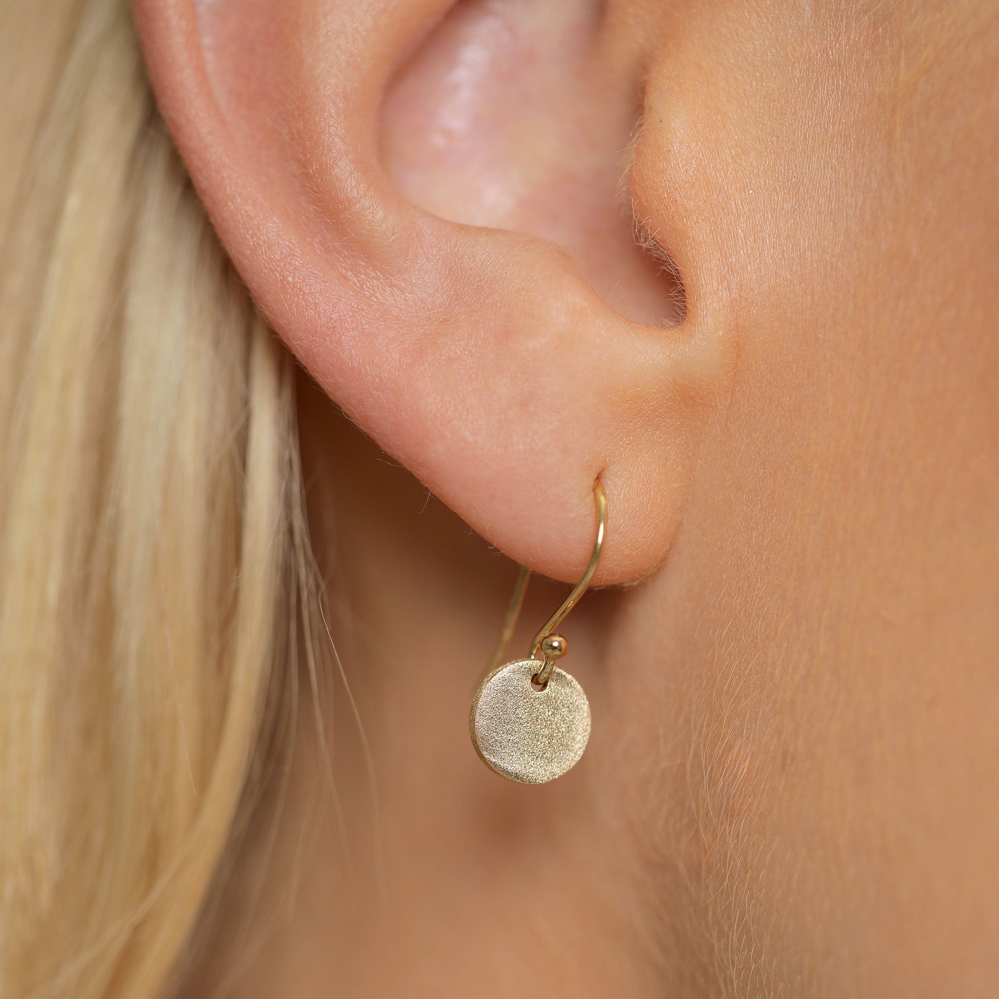 Gold - Elli | Ohrhänger Geo | 925 Sterling Silber vergoldet