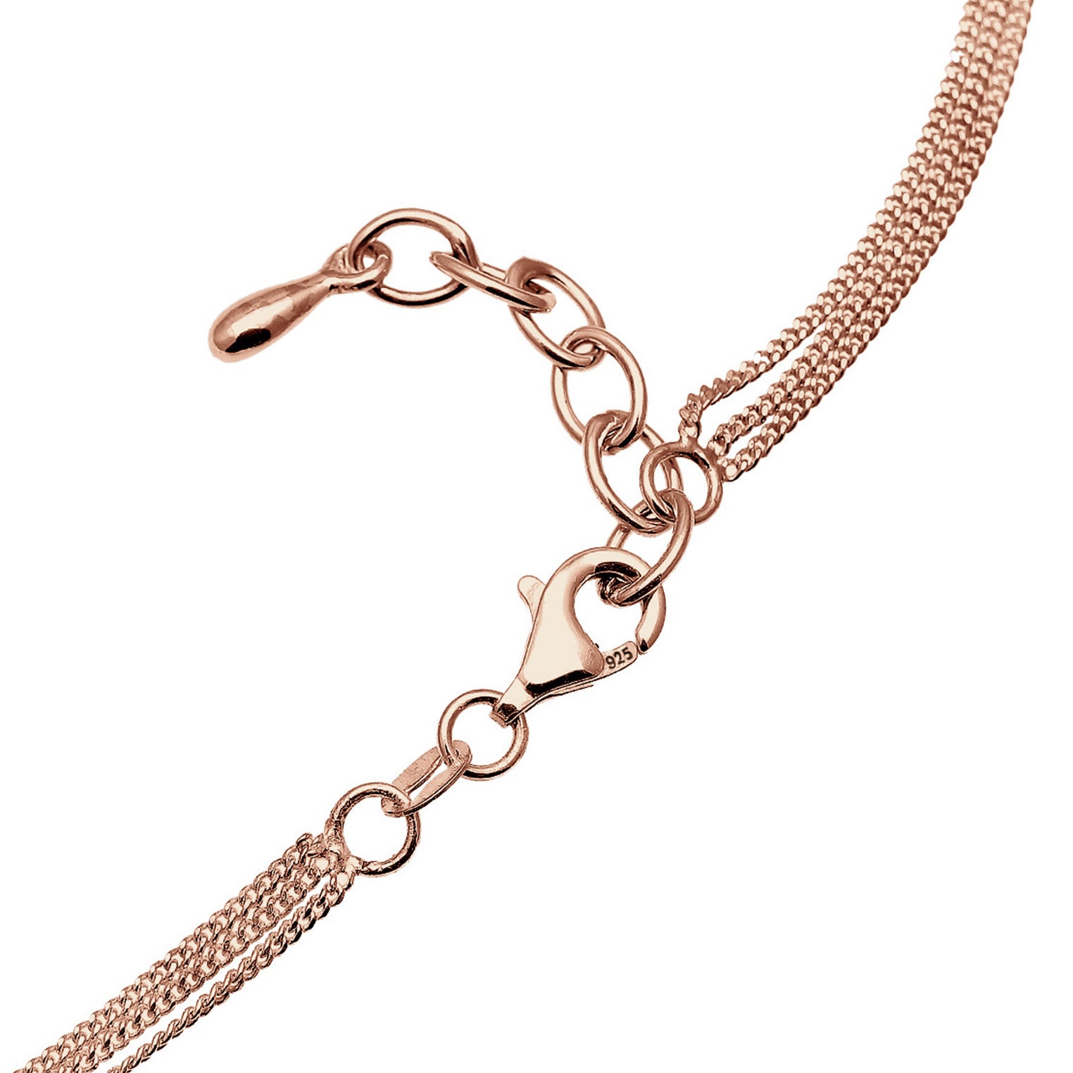 Roségold - Elli | Choker | Kristall (Weiß) | 925 Sterling Silber Rosegold