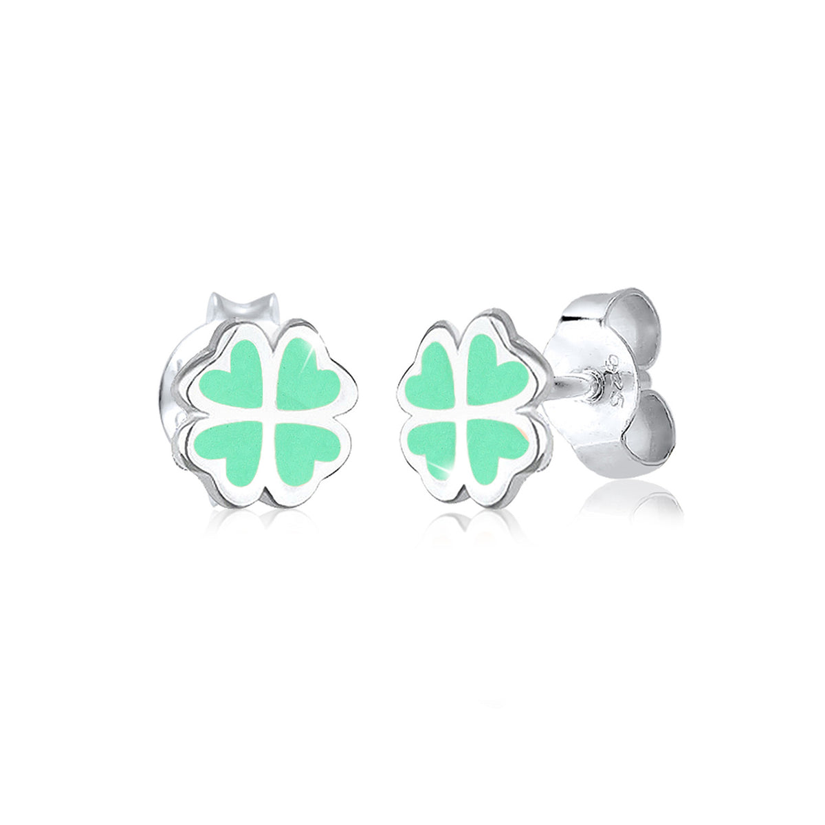 Silber - Elli | Ohrring Kleeblatt | 925er Sterling Silber