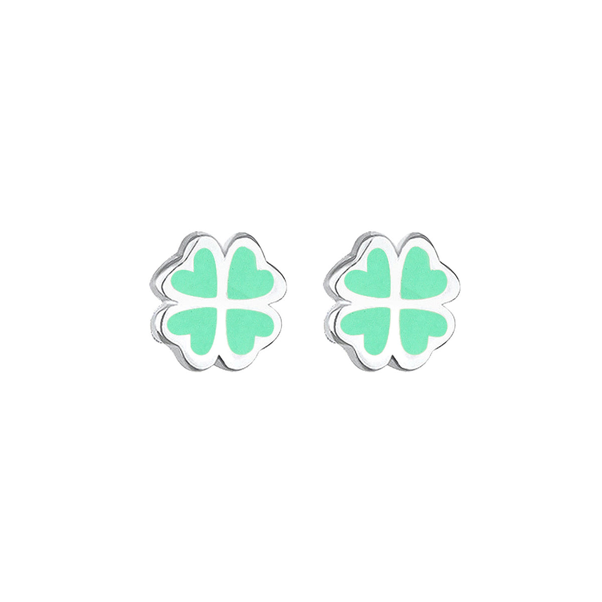 Silber - Elli | Ohrring Kleeblatt | 925er Sterling Silber
