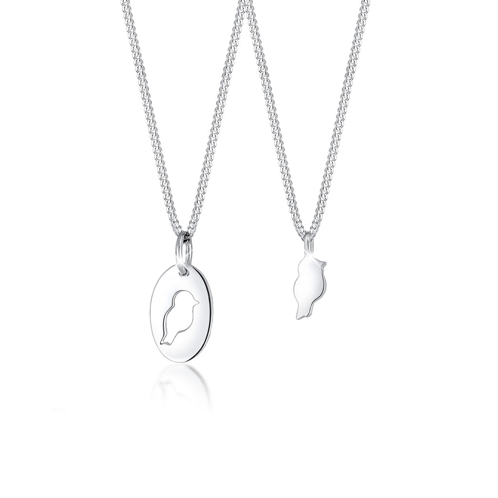 Silber - Elli | Halskettenset Mutter Kind| 925er Sterling Silber