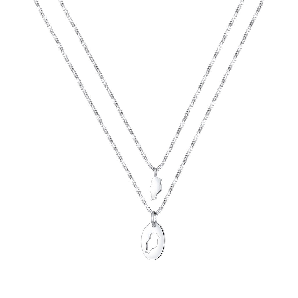 Silber - Elli | Halskettenset Mutter Kind| 925er Sterling Silber
