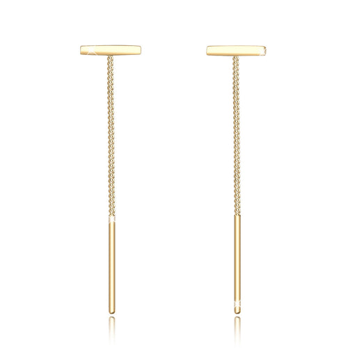 Gold - Elli | Ohrhänger Ear Chain | 925 Sterling Silber vergoldet