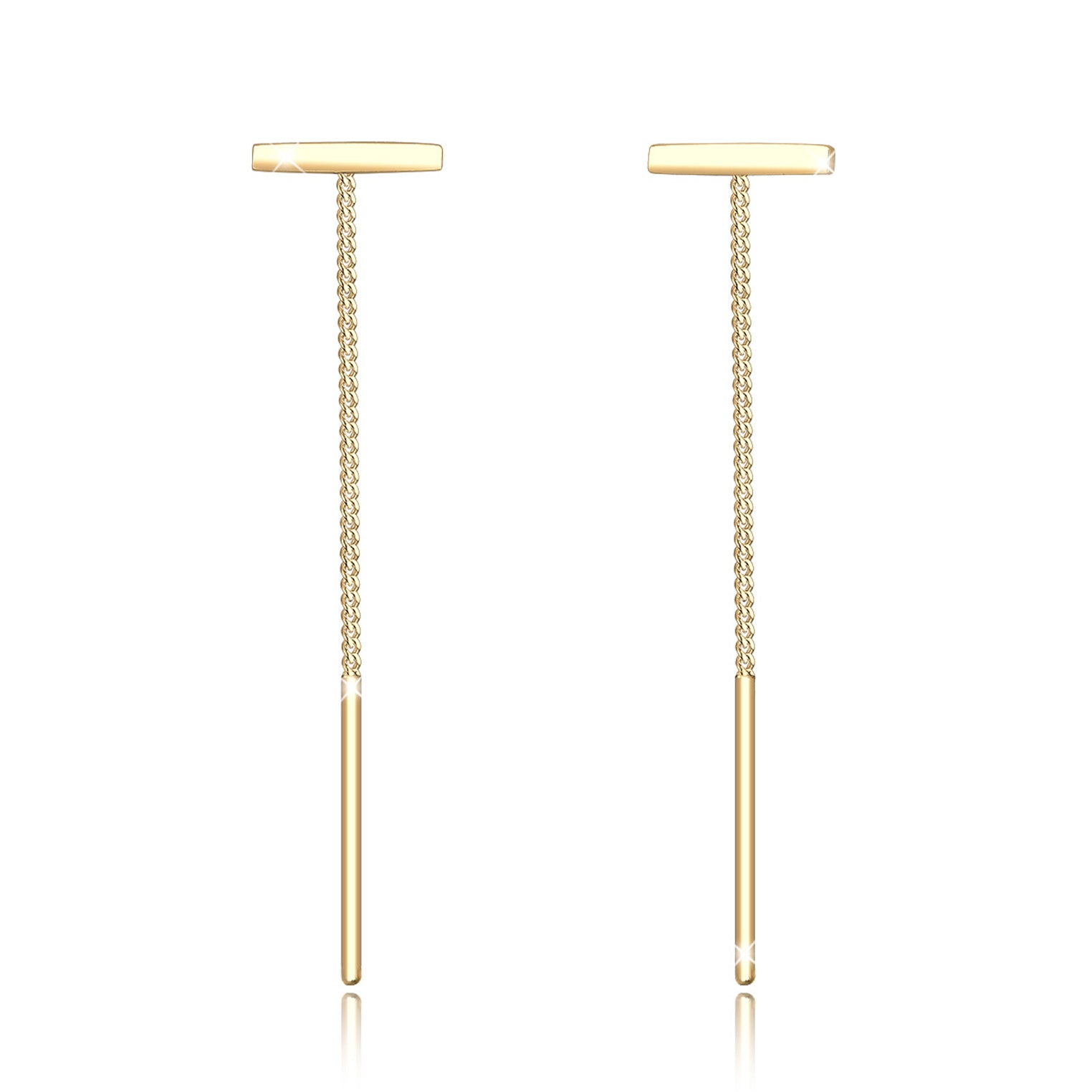 Gold - Elli | Ohrhänger Ear Chain | 925 Sterling Silber vergoldet