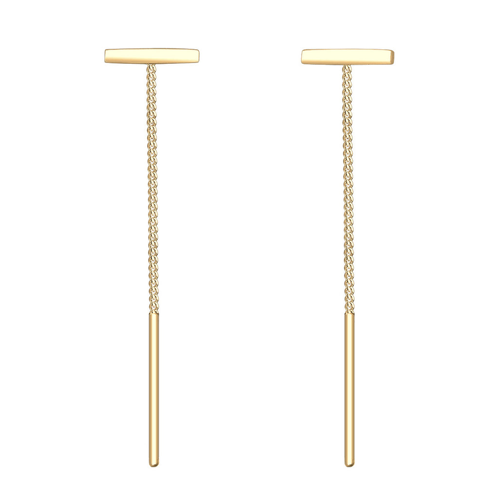 Gold - Elli | Ohrhänger Ear Chain | 925 Sterling Silber vergoldet