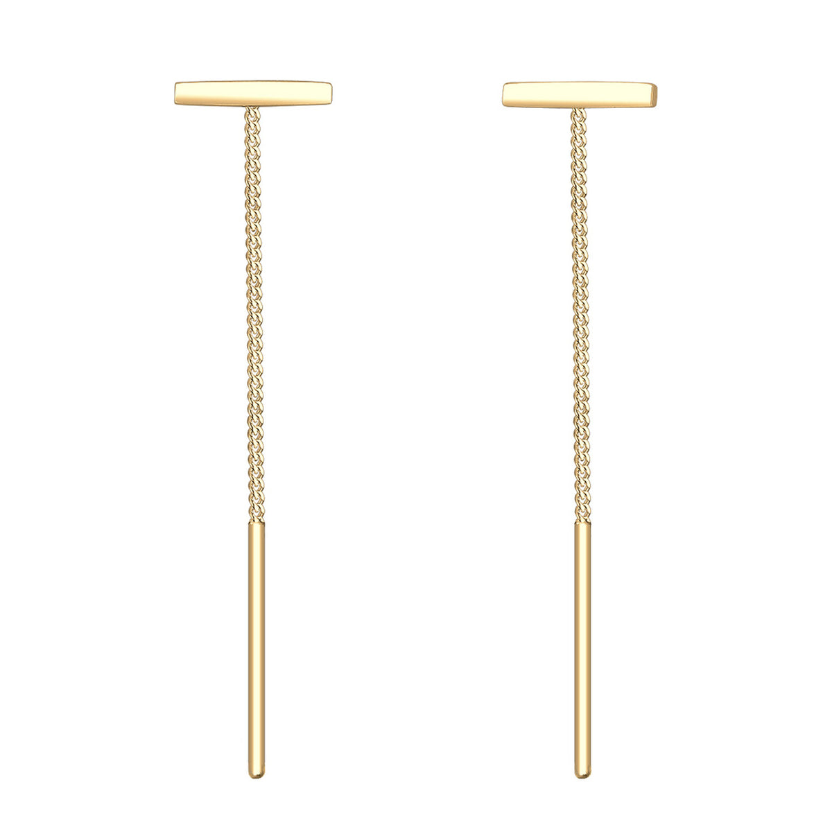 Gold - Elli | Ohrhänger Ear Chain | 925 Sterling Silber vergoldet
