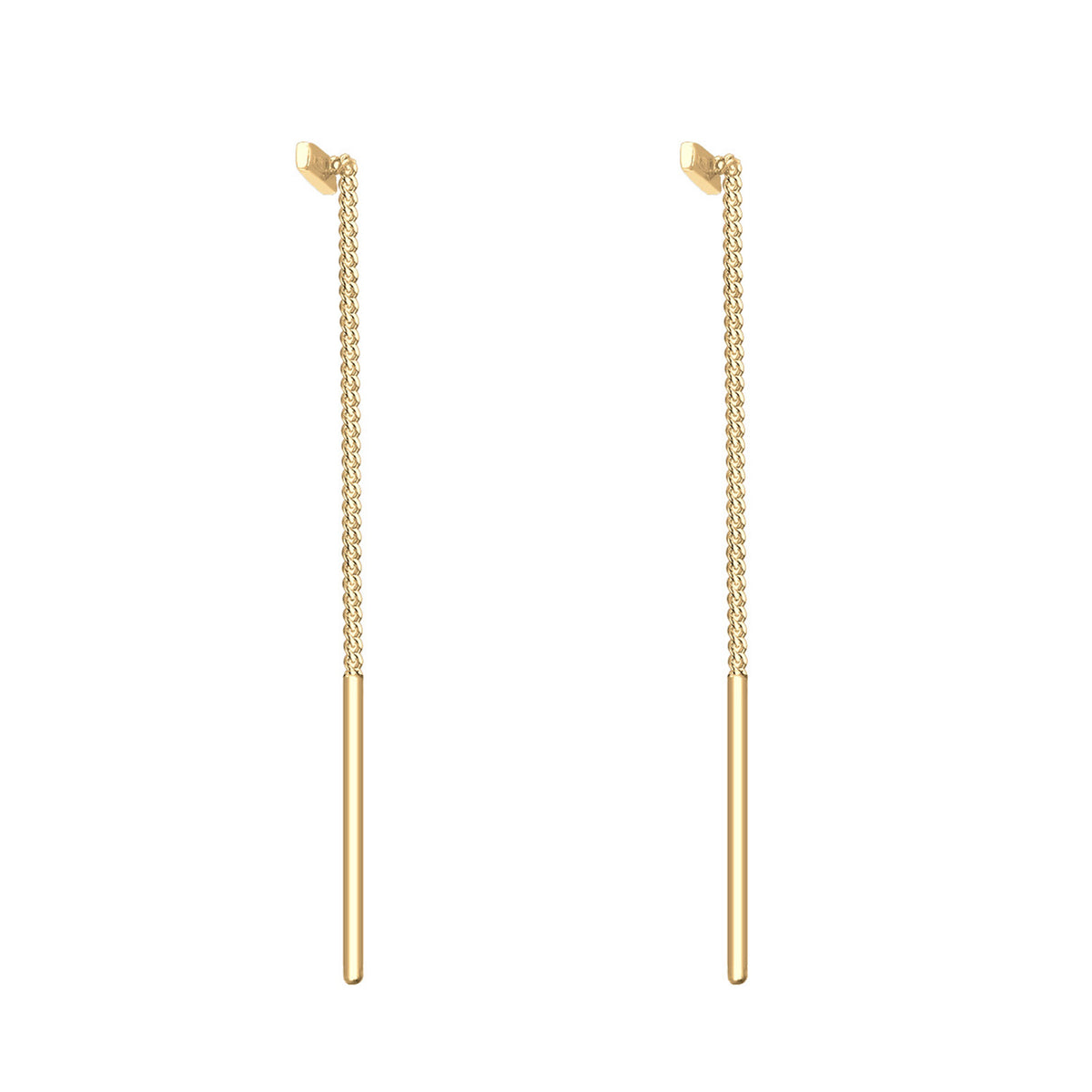 Gold - Elli | Ohrhänger Ear Chain | 925 Sterling Silber vergoldet