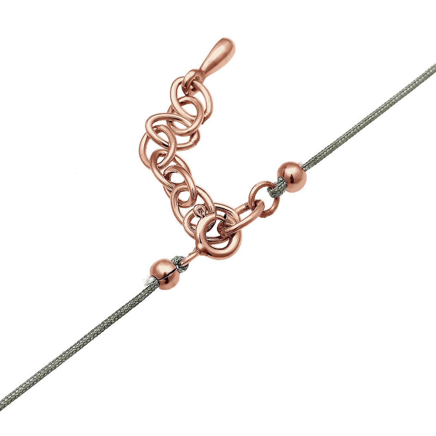 Roségold - Elli | Choker | Kristall (Grau) | 925 Sterling Silber Rosegold