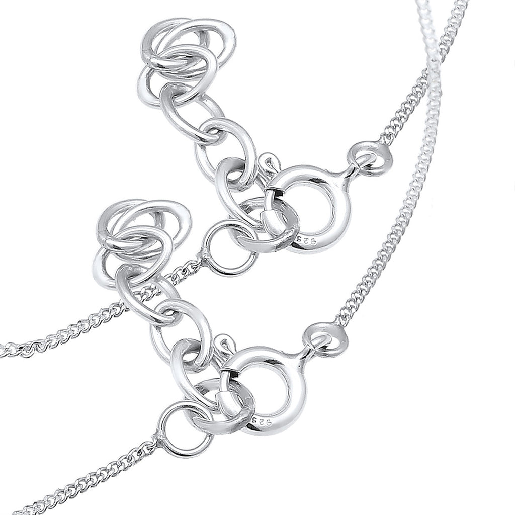 Silber - Elli | Mutter-Kind-Armbandset | Mit Kristallen von Swarovski® (Weiß) | 925er Sterling Silber