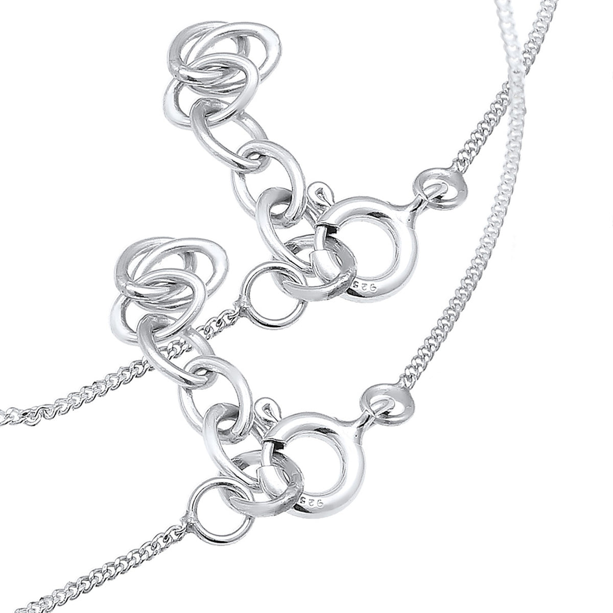 Silber - Elli | Mutter-Kind-Armbandset | Mit Kristallen von Swarovski® (Weiß) | 925er Sterling Silber