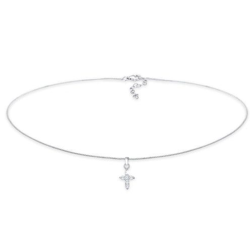 Silber - Elli | Choker | Zirkonia (Weiß) | 925er Sterling Silber