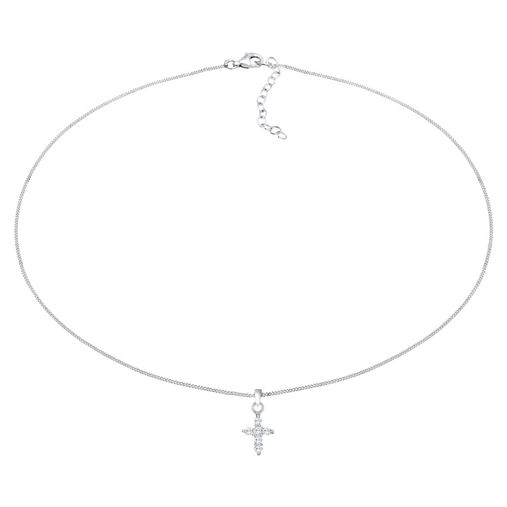 Silber - Elli | Choker | Zirkonia (Weiß) | 925er Sterling Silber