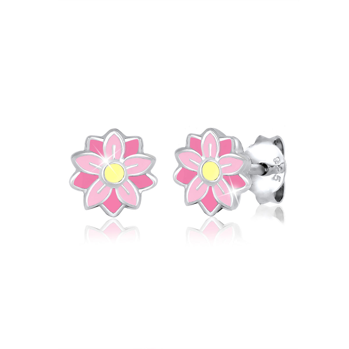 Silber - Elli | Ohrring Blume | 925er Sterling Silber