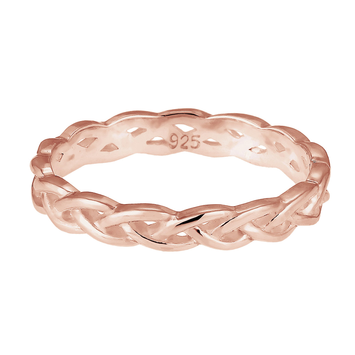 Roségold - Elli | Ring Knoten | 925 Sterling Silber Rosegold
