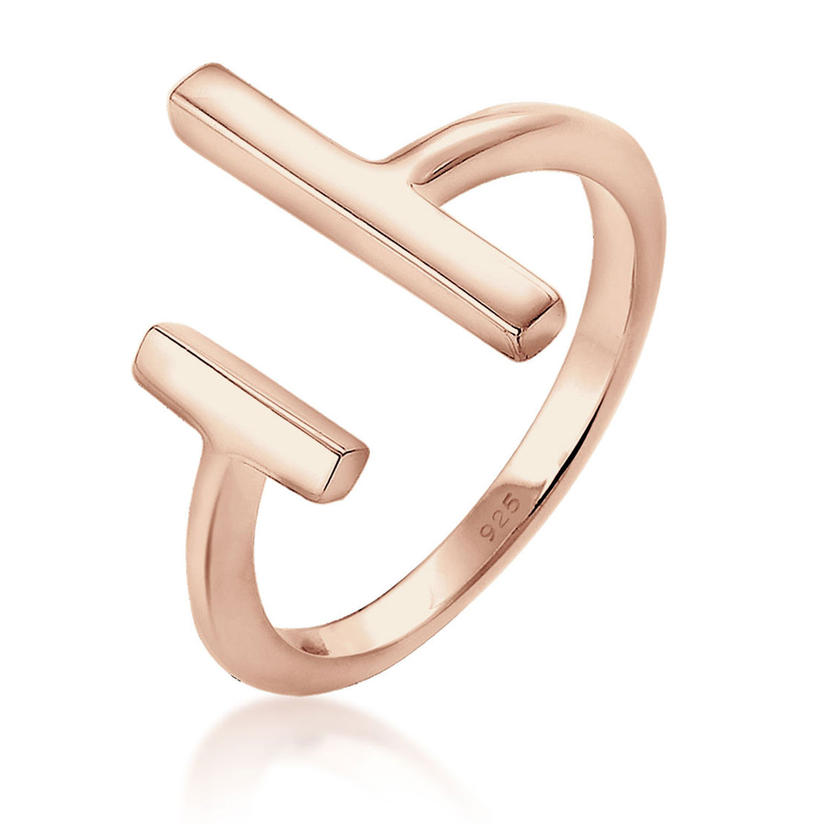 Roségold - Elli | Ring Geo | 925 Sterling Silber Rosegold