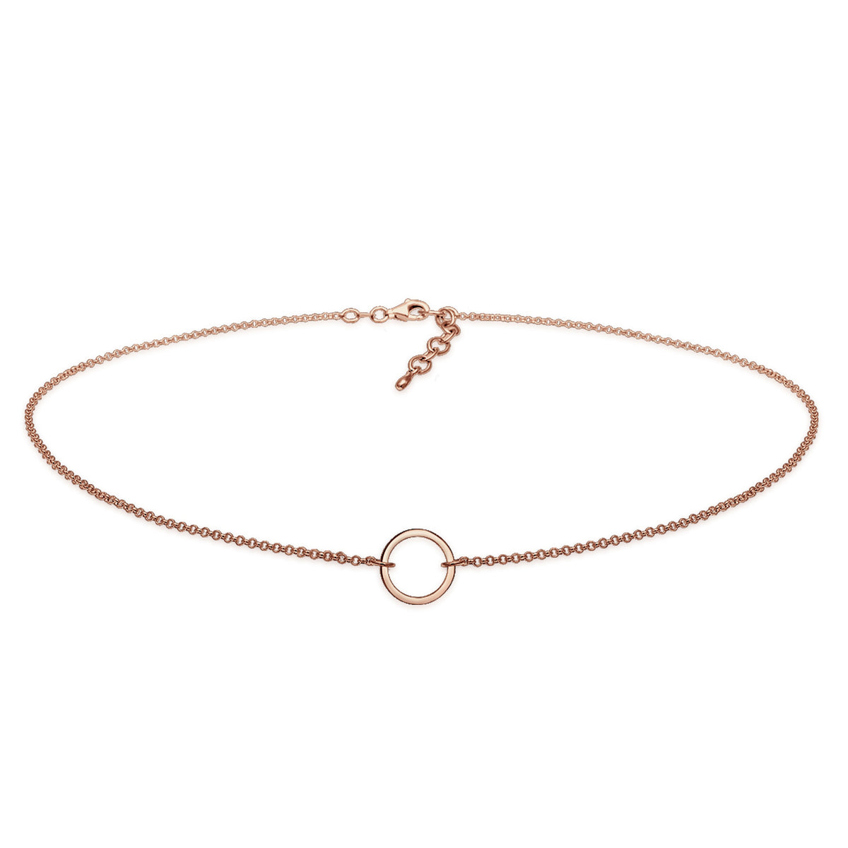 Roségold - Elli | Choker Kreis | 925 Sterling Silber Rosegold