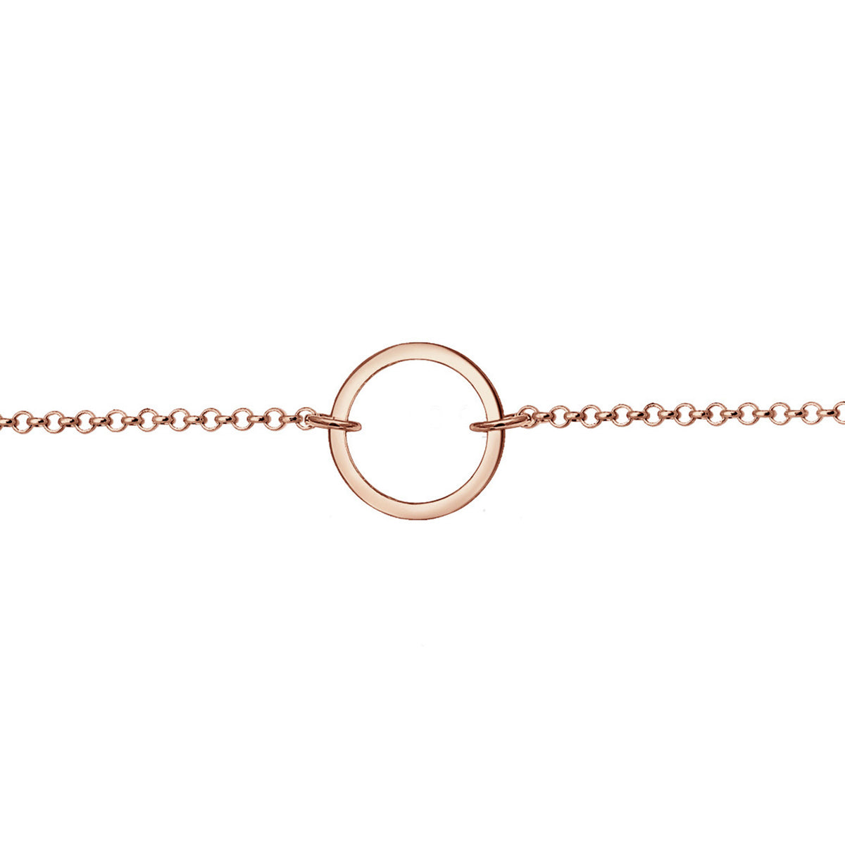 Roségold - Elli | Choker Kreis | 925 Sterling Silber Rosegold