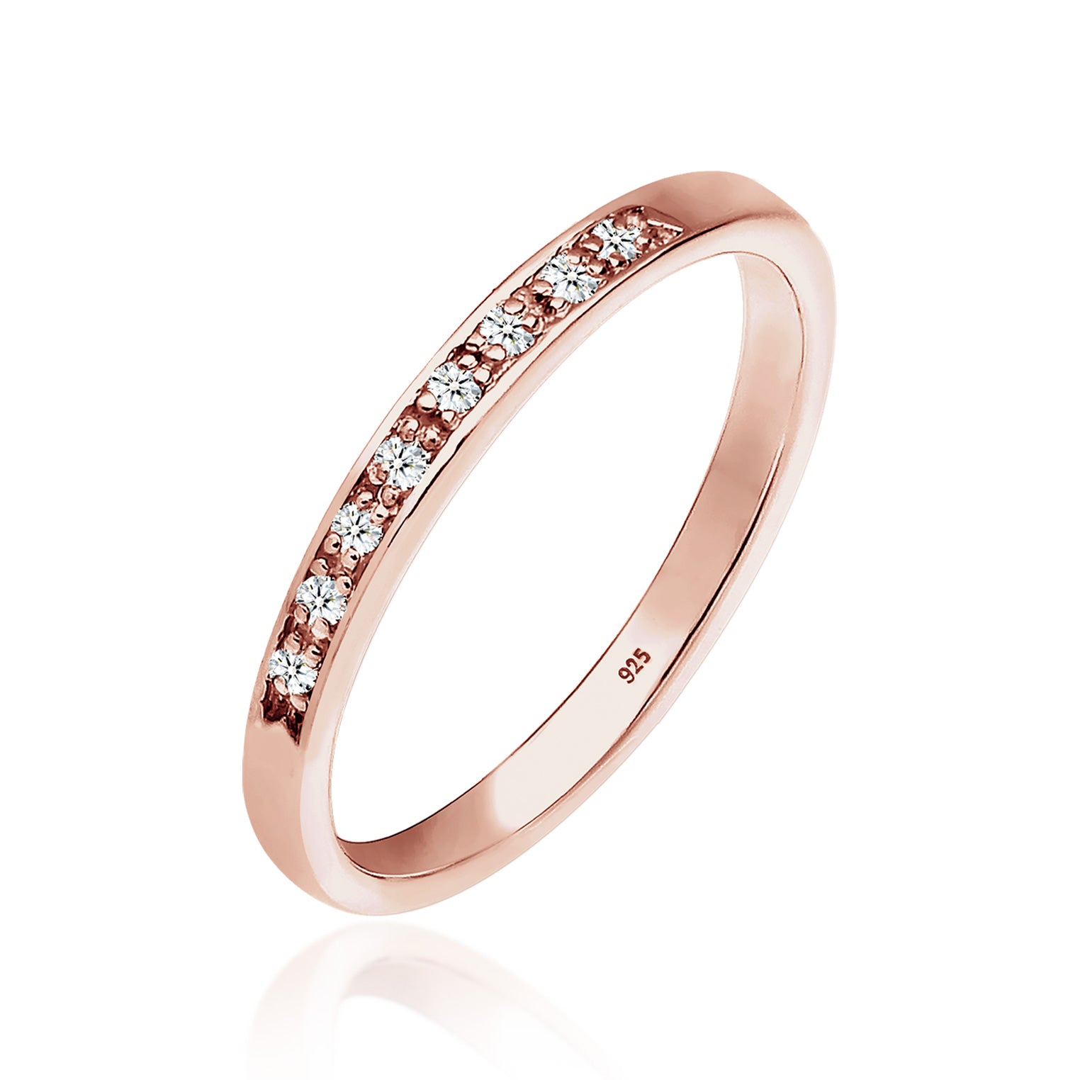Roségold - Elli DIAMONDS | Verlobungsring | Diamant ( Weiß, 0,04 ct ) | 925 Sterling Silber Rosegold