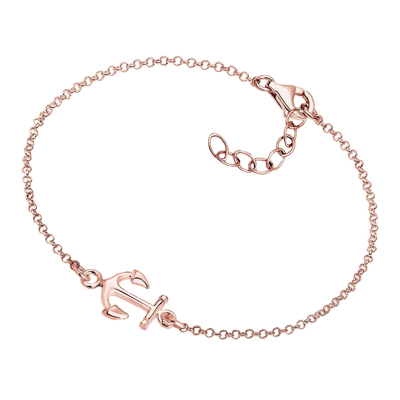 Roségold - Elli | Armband Anker | 925 Sterling Silber Rosegold