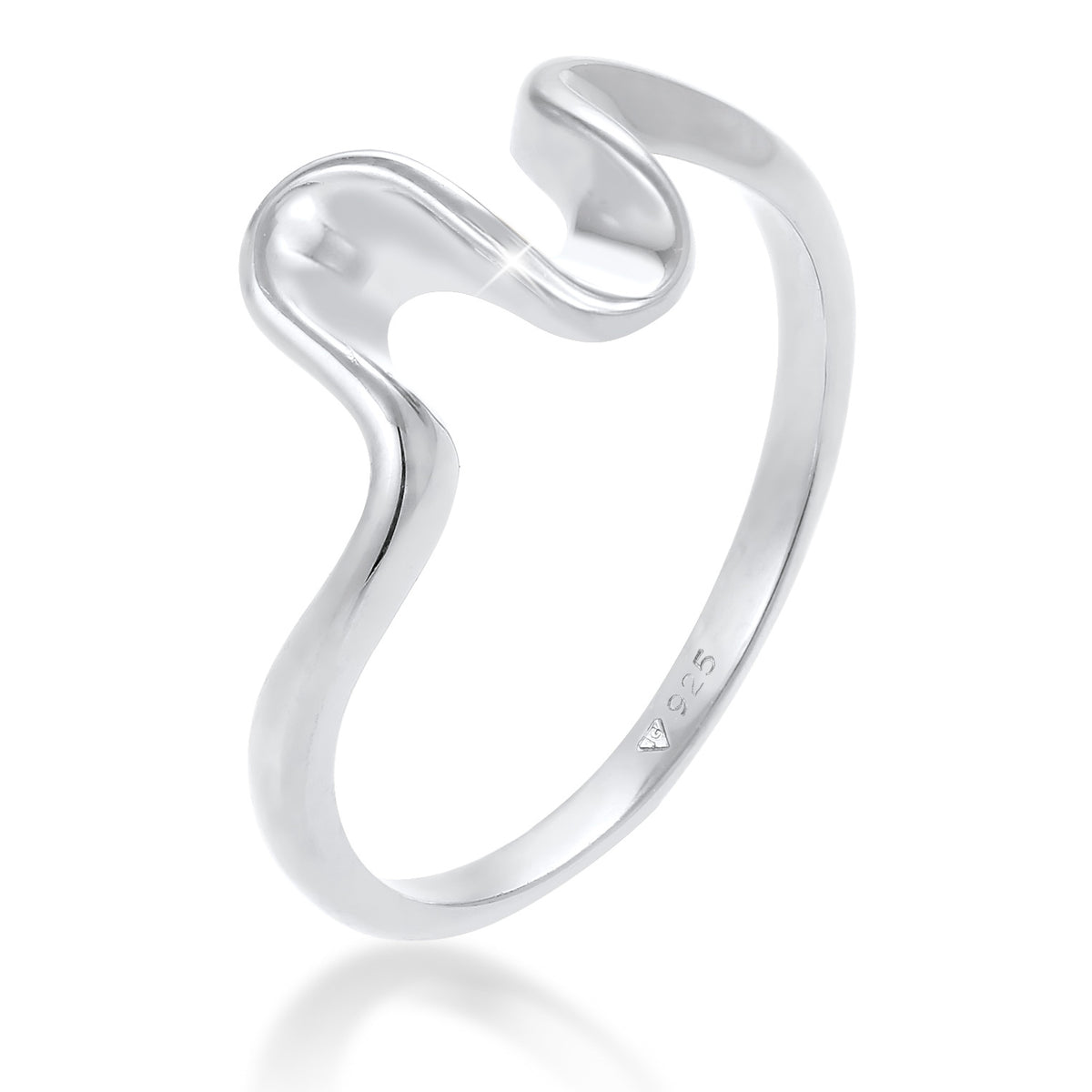 Silber - Elli | Ring Welle | 925er Sterling Silber