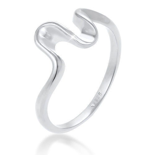 Silber - Elli | Ring Welle | 925er Sterling Silber