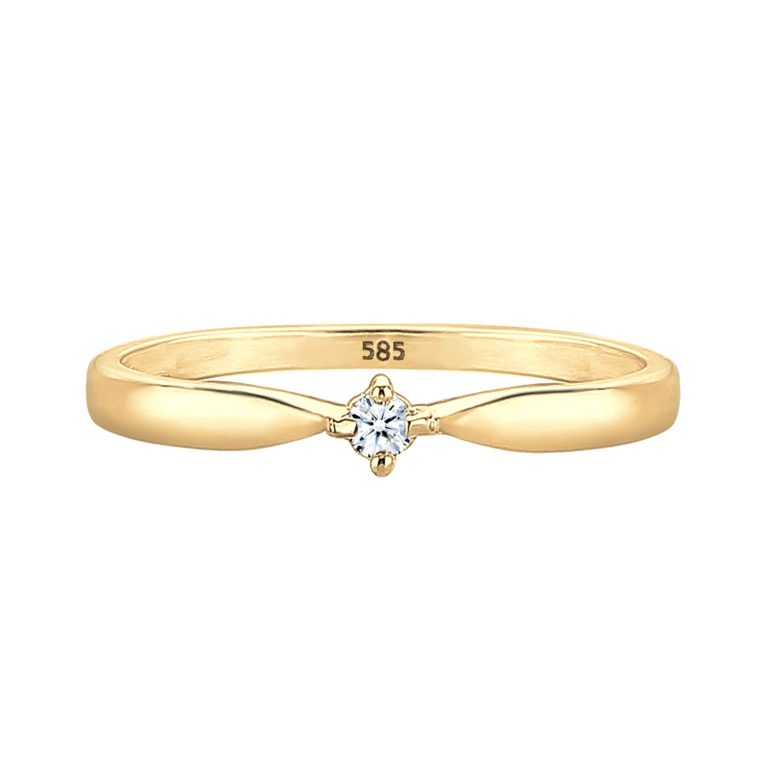 Gold - Elli DIAMONDS | Verlobungsring | Diamant ( Weiß, 0,03 ct ) | 585 Gelbgold