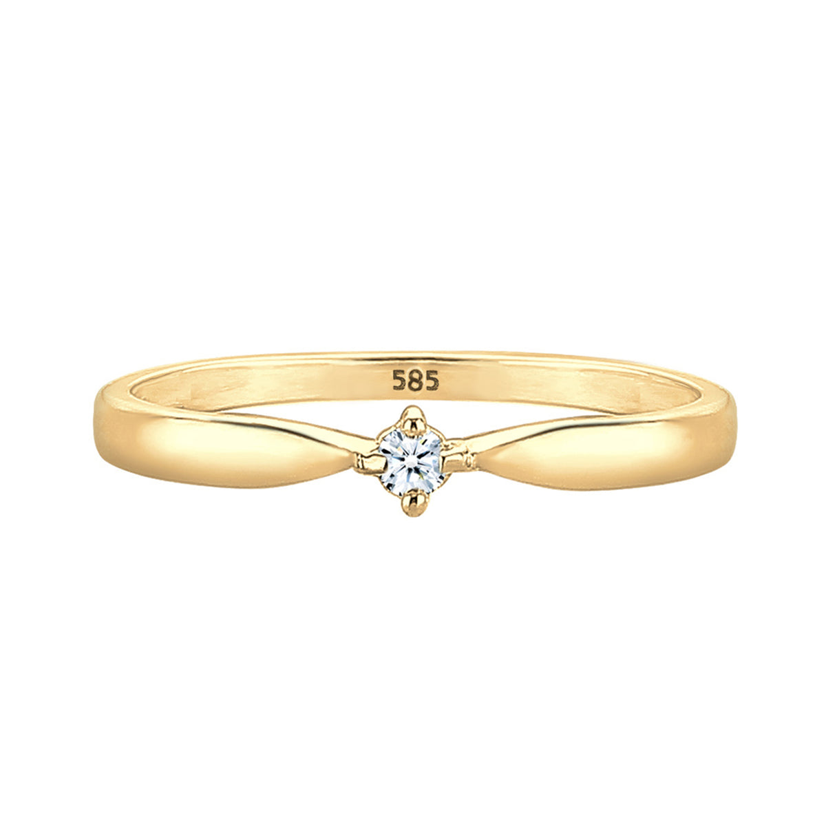 Gold - Elli DIAMONDS | Verlobungsring | Diamant ( Weiß, 0,03 ct ) | 585 Gelbgold