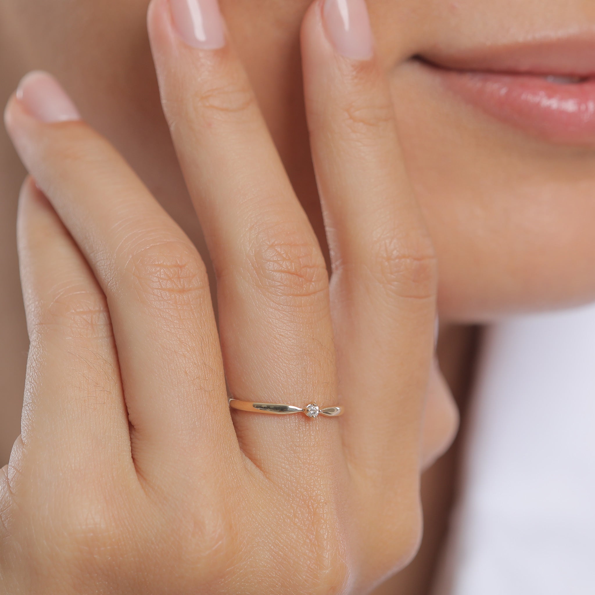 Gold - Elli DIAMONDS | Verlobungsring | Diamant ( Weiß, 0,03 ct ) | 585 Gelbgold