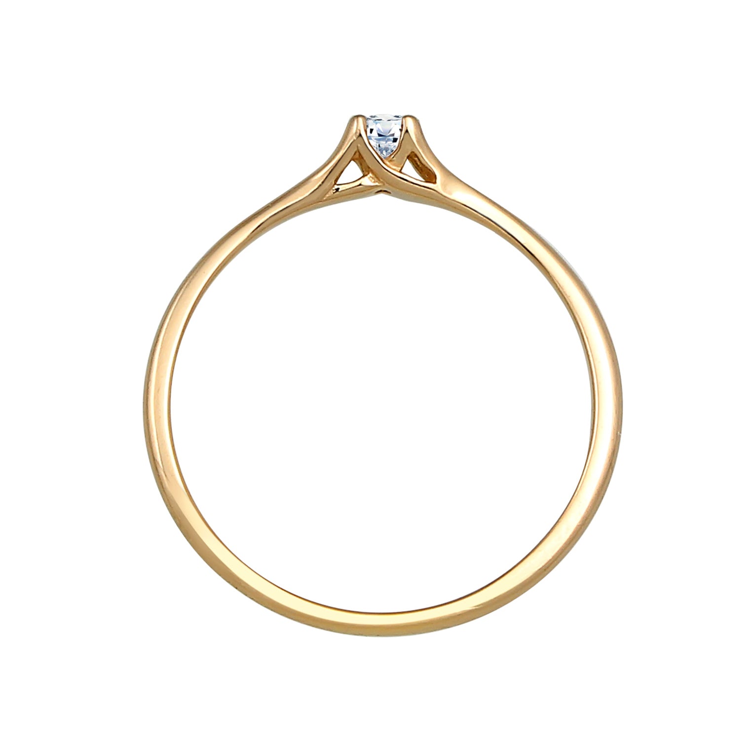 Gold - Elli DIAMONDS | Verlobungsring | Diamant ( Weiß, 0,06 ct ) | 585 Gelbgold