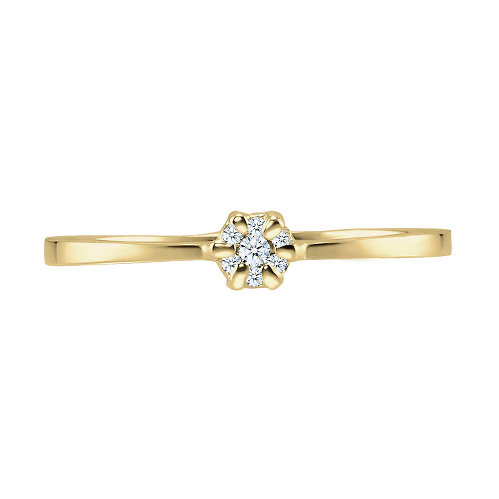 Gold - Elli DIAMONDS | Verlobungsring | Diamant ( Weiß, 0,045 ct ) | 375 Gelbgold