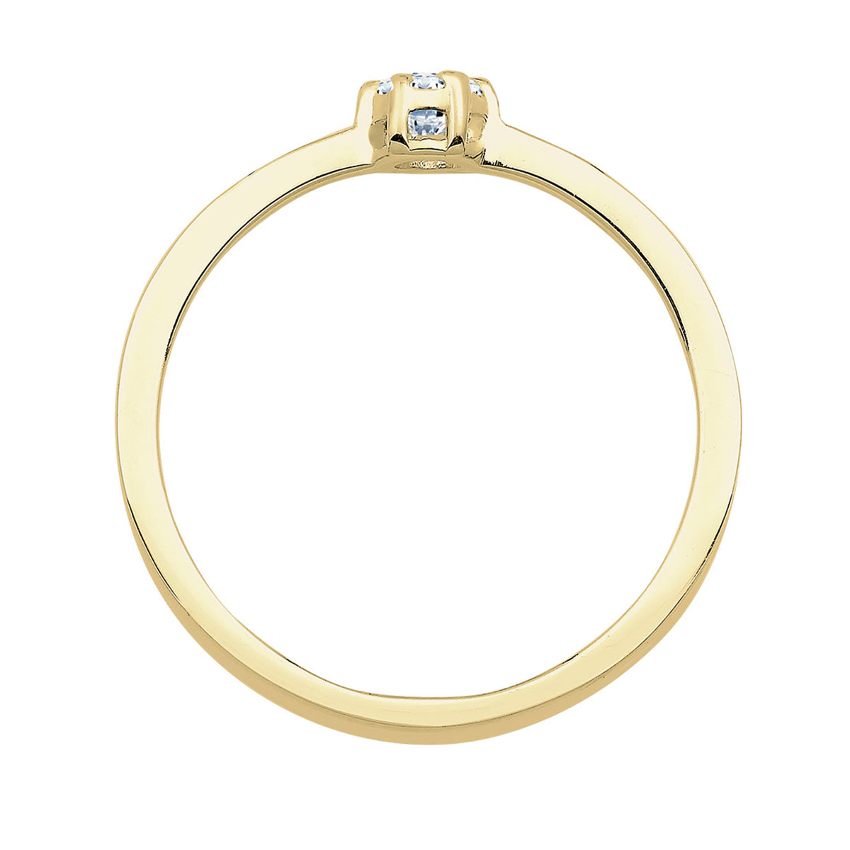 Gold - Elli DIAMONDS | Verlobungsring | Diamant ( Weiß, 0,045 ct ) | 375 Gelbgold